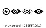 Set of Eye icon Design Template, Icon Symbol.