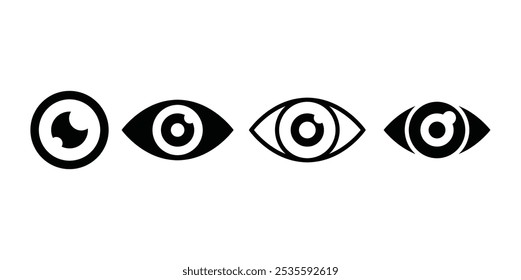 Set of Eye icon Design Template, Icon Symbol.