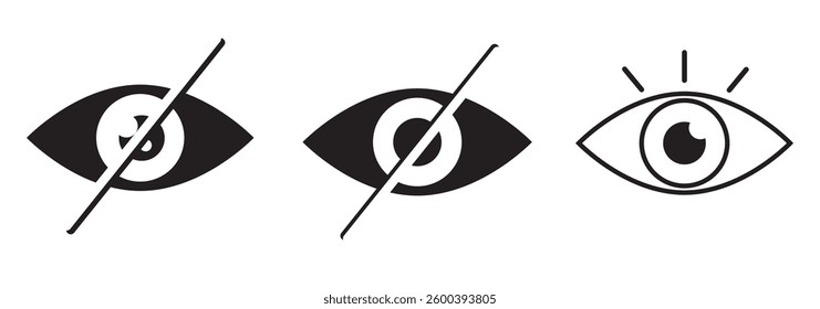 Set of Eye icon Design Template, Icon Symbol. Eyesight symbol. Simple Design. Eps 10