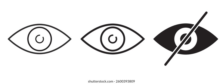 Set of Eye icon Design Template, Icon Symbol. Eyesight symbol. Simple Design. Eps 10