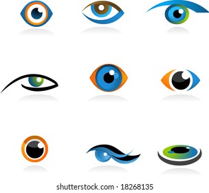 SET OF EYE ICONS