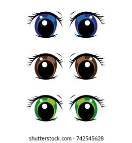 A set of eye icons