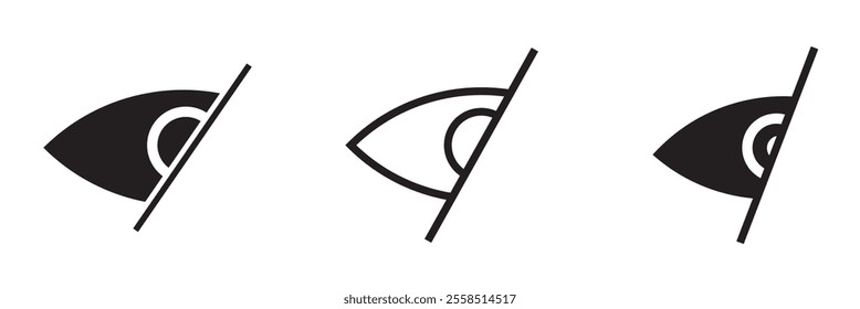 A set of eye icons. Isolated vector illustration on white background.