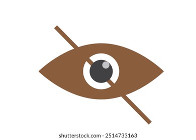 A set of eye icons. Open eye, closed eye, viewing is unavailable. A view or visibility symbol. Isolated vector illustration on white background.