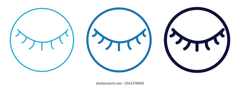 A set of eye icons. Open eye, closed eye, viewing is unavailable. A view or visibility symbol. Isolated vector illustration on white background.