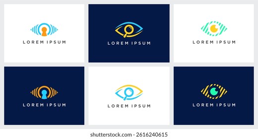 Set of eye logo design templates