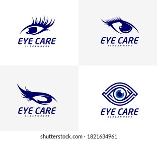 Plantilla vectorial de diseño de logotipo Eye, concepto de logotipo de ojo creativo, símbolo de icono, Ilustración