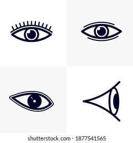 Set of Eye logo design vector template, Organs logo design concept, Icon symbol
