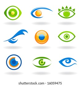 set of eye logos vector