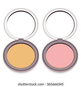 Set of eye Makeup isolated on white background