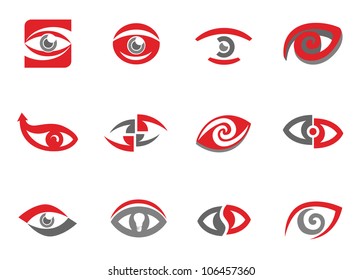 Set of eye sign templates and elements.