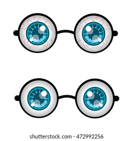 Set of eye wearing glasses