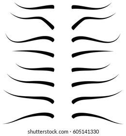 set of eyebrow collection.