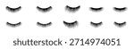 set of Eyelashes Clipart Vector illustration