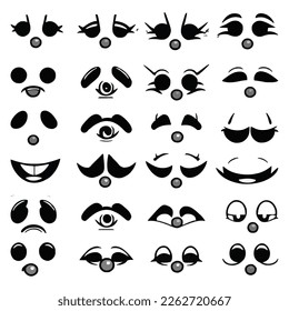 Set of eyes expressions vector file