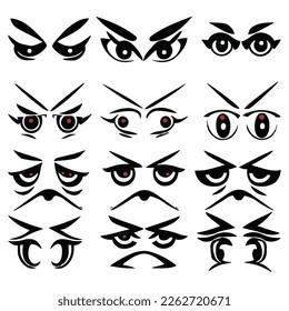 Set of eyes expressions vector file