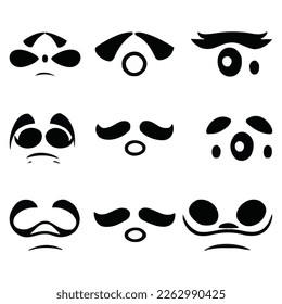 Set of eyes expressions vector file