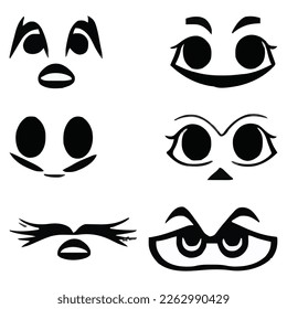Set of eyes expressions vector file