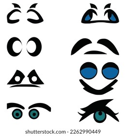 Set of eyes expressions vector file