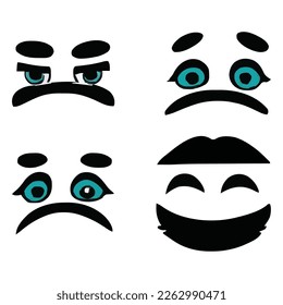Conjunto de expresiones de ojos archivo vectorial