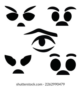 Set of eyes expressions vector file