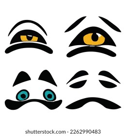 Set of eyes expressions vector file