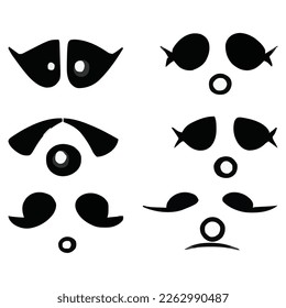 Set of eyes expressions vector file