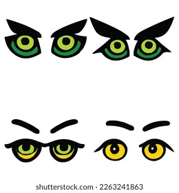 Set of eyes expressions vector file