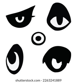 Conjunto de expresiones de ojos archivo vectorial