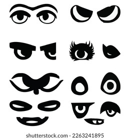 Conjunto de expresiones de ojos archivo vectorial