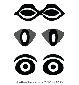 Conjunto de expresiones de ojos archivo vectorial