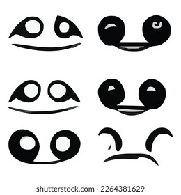 Conjunto de expresiones de ojos archivo vectorial
