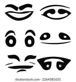 Set of eyes expressions vector file