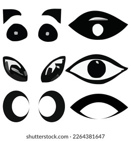 Conjunto de expresiones de ojos archivo vectorial