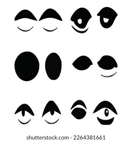 Set of eyes expressions vector file