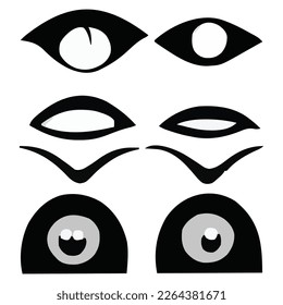 Set of eyes expressions vector file