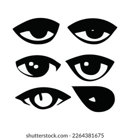 Set of eyes expressions vector file