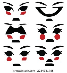 Conjunto de expresiones de ojos archivo vectorial