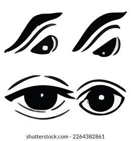 Set of eyes expressions vector file