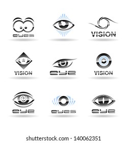 Set of eyes icons.