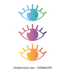 Set of eyes illustration
