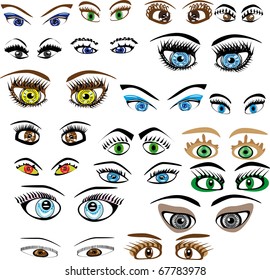 Set Eyes Illustration Stock Vector (Royalty Free) 67783978 | Shutterstock