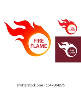 Set f Fire Flame Icon Flat logo, template sign symbol - vector eps 10