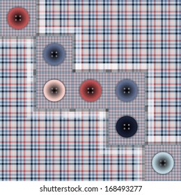set of fabric with buttons