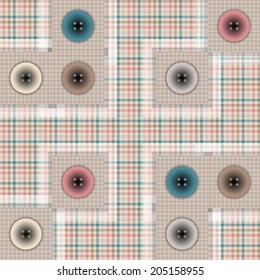 set of fabric with buttons