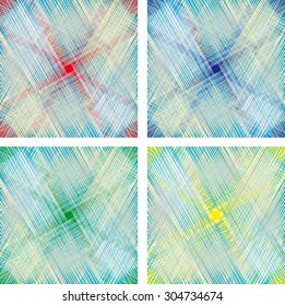 set of fabric texture. weave colorful threads in pastel colors
