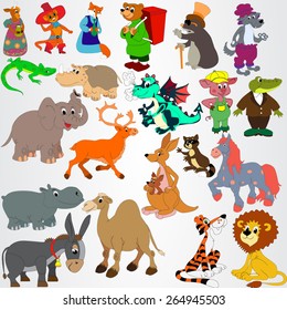 Set of the fabulous animals for the kids