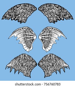 set of the fabulous decorative wings