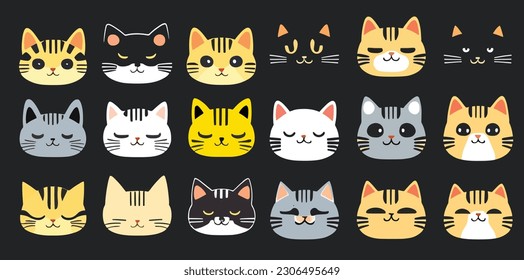 set face cute funny cat 