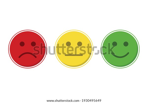 Set Face Icons Negative Neutral Positive Stock Vector (Royalty Free ...